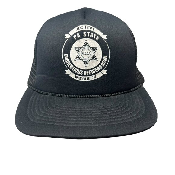 Active Pennsylvania PA State Corrections Officer Assn Retro Trucker Hat Cap Rope - Picture 1 of 10